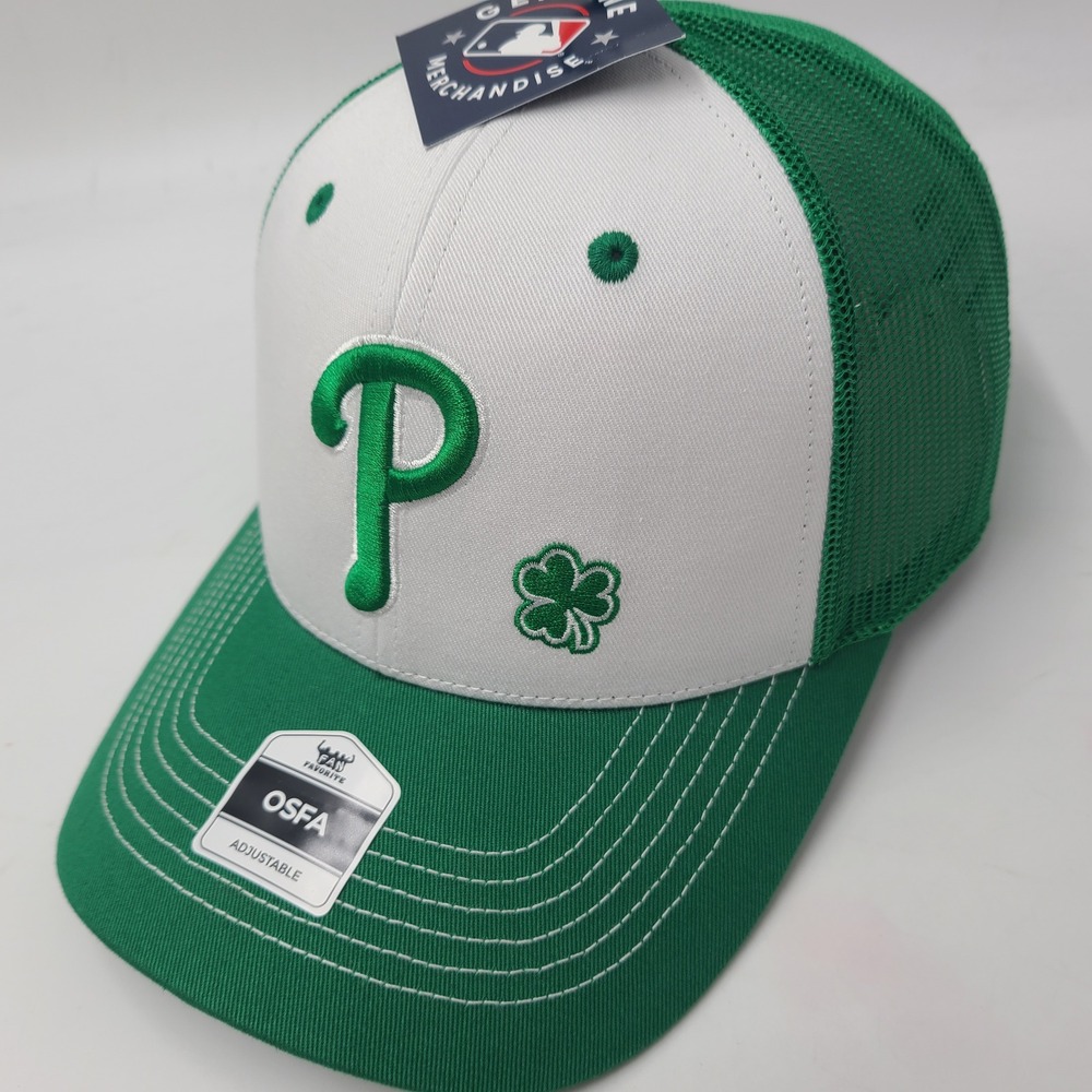 Philadelphia Phillies Hat Snapback Mesh Fan Favorite Green White St Patricks Day